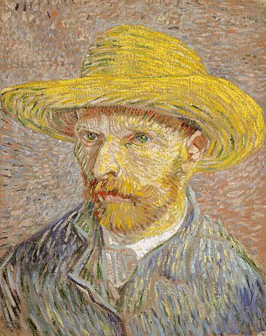 Van Gogh Selbstportrait mit Strohut