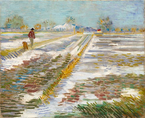 Van Gogh Landschaft mit Schnee
