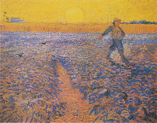 Van Gogh Sämann bei_untergehender Sonne Juni 1888