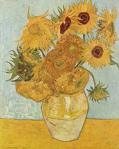 Van Gogh Zwölf Sonnenblumen in einer Vase