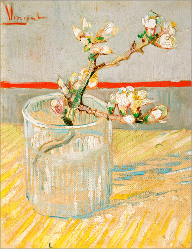 van Gogh blühender Mandelbaumzweig in einem Glas 